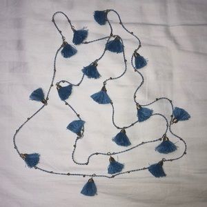 Roberta Roller Rabbit Aldana Blue Tassel Necklace